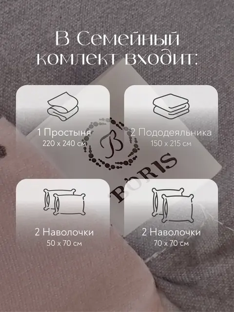 Постельное белье семейное сатин хлопок
